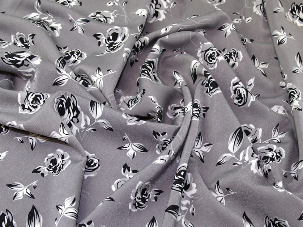 Grey Deadstock Stretch Woven Suiting Fabric