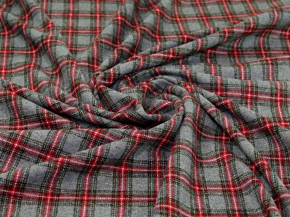 John Louden Grey Wool Blend Coating Fabric