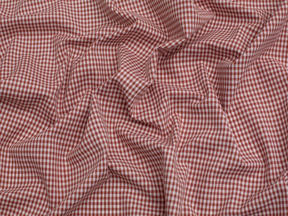 Minerva Core Range Rust 1/8 Inch Check Vintage Gingham Fabric