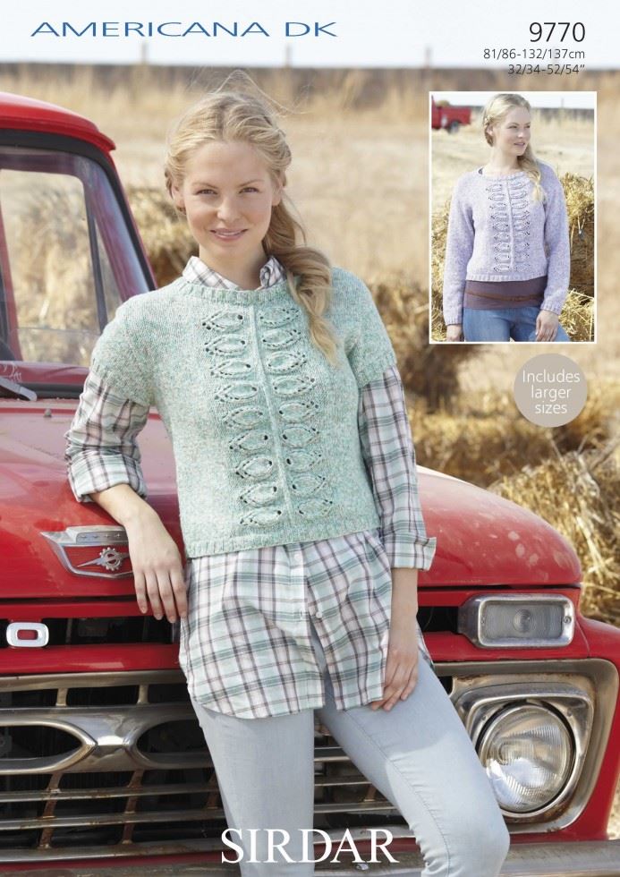 Sirdar Americana Knitting Pattern 9770
 