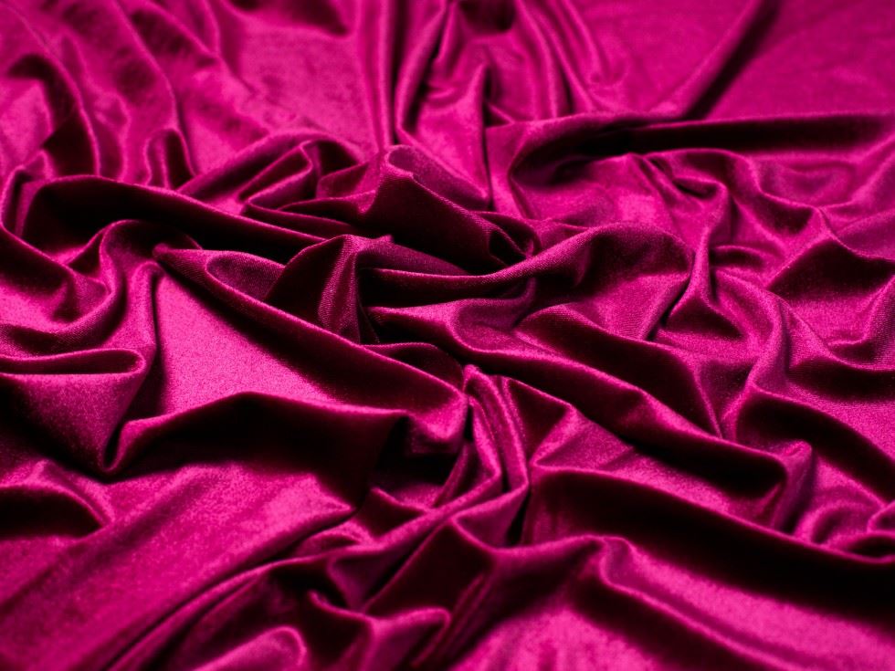 Minerva Core Range Magenta Panne Velvet Stretch Knit Fabric