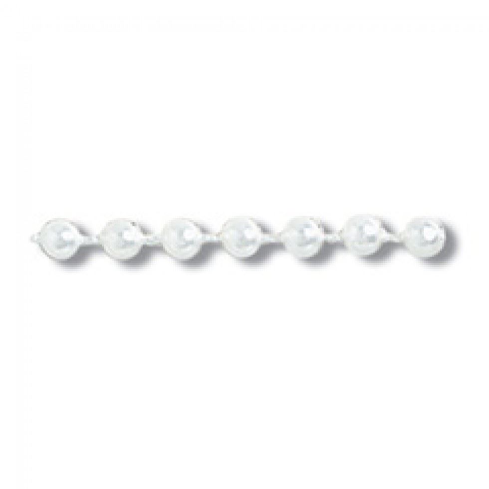 Trimits White Round Plastic Bead Trim (Value Roll)