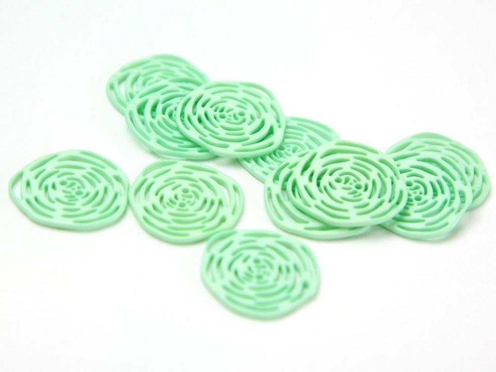 Dill Mint Green Delicate Rose Buttons (Value Pack)