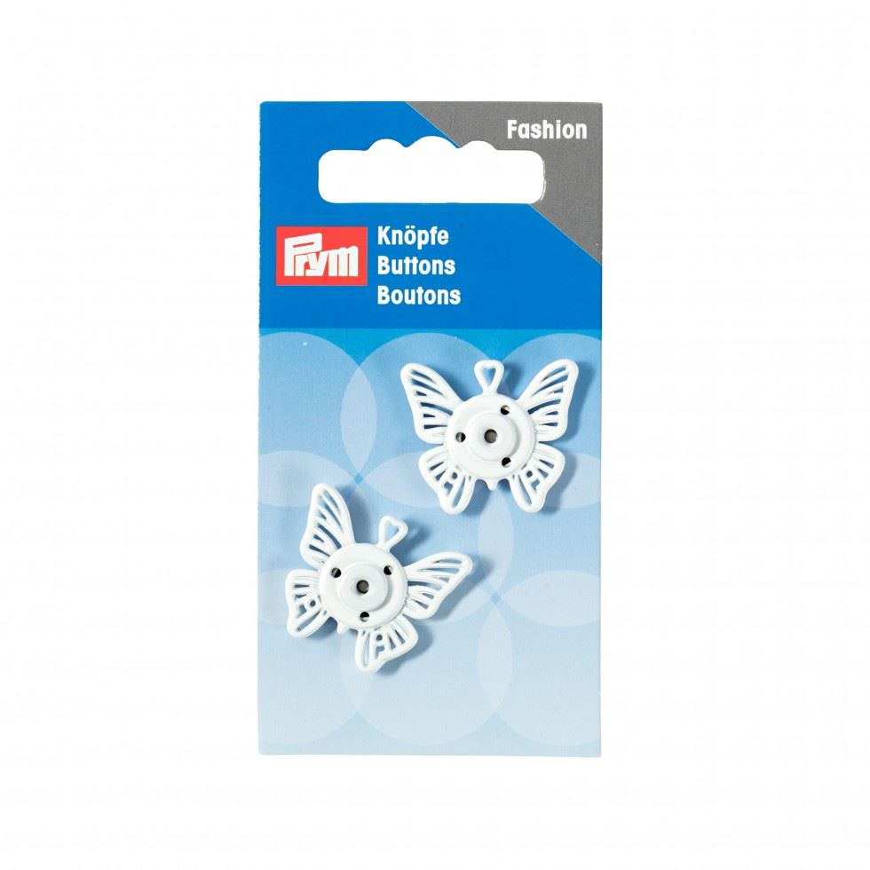 Prym Butterfly Metal Snap Fasteners White
 