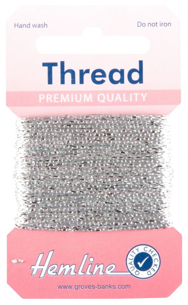 Hemline Silver Glitter Thread