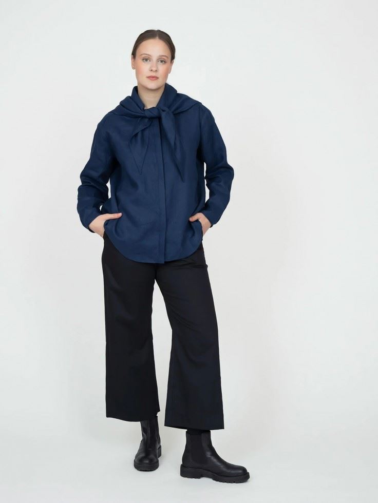 The Assembly Line Paper Sewing Pattern Scarf Collar Shirt