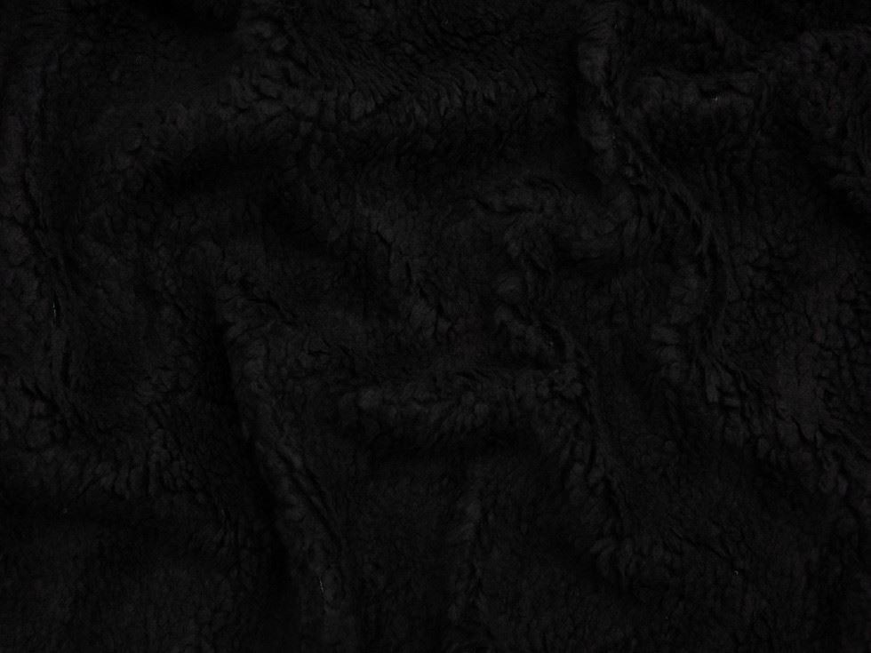 Minerva Core Range Black Heavy Lambskin Sherpa Fleece Fur Fabric