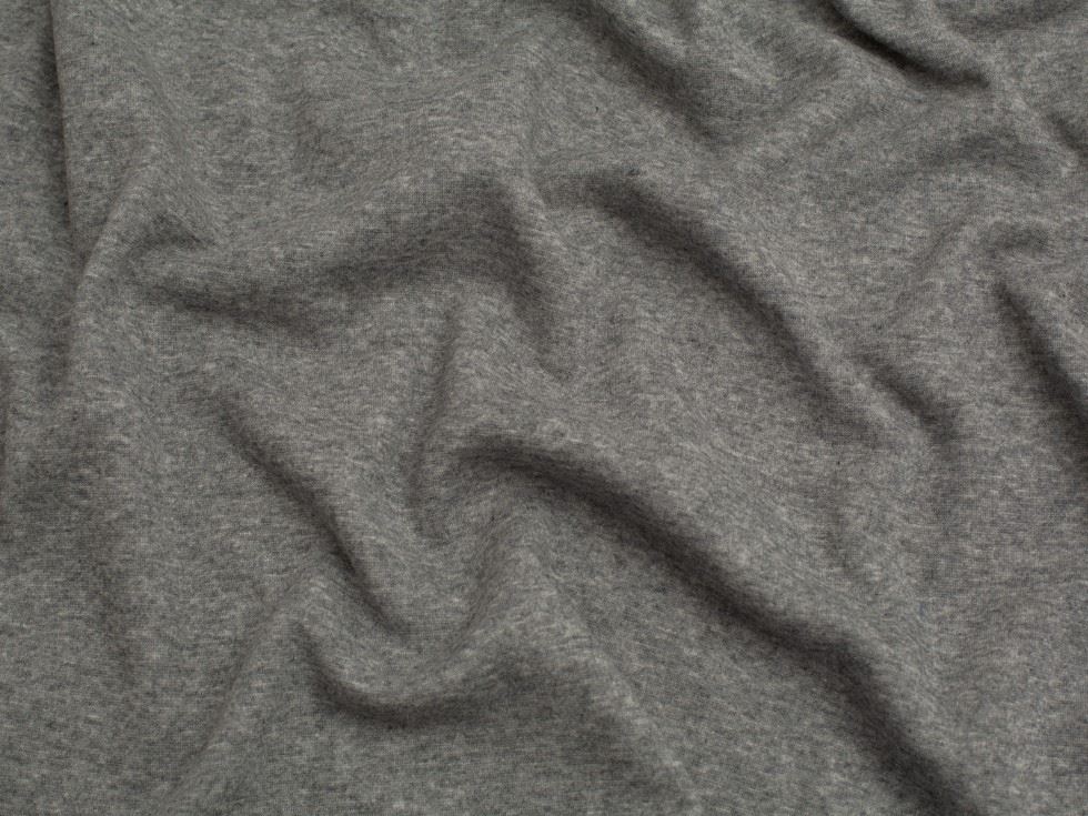Minerva Core Range Fur Back Sweatshirt Stretch Knit Fabric Dark Grey
 