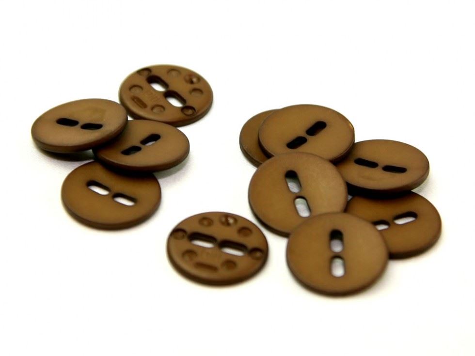 Dill Round Matte Buttons (Value Pack) Golden Brown
 