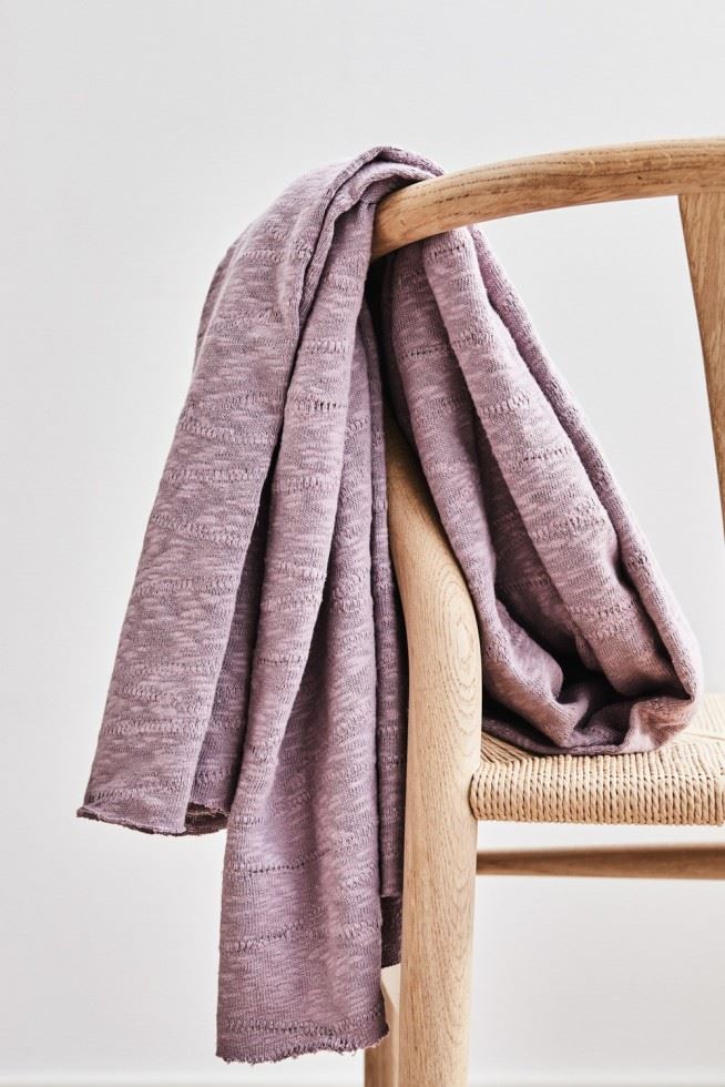 Mind The Maker Lilac Slub Jacquard Sweater Knit Stretch Fabric