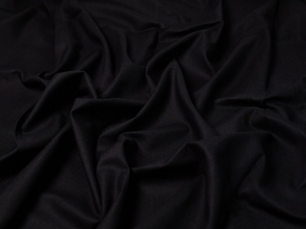 Minerva Core Range Black Soft Cotton Duck Canvas Fabric