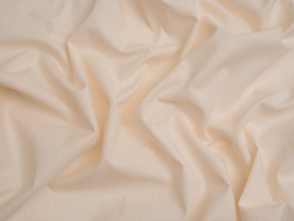 Minerva Core Range Ecru 100% Cotton Broadcloth Fabric