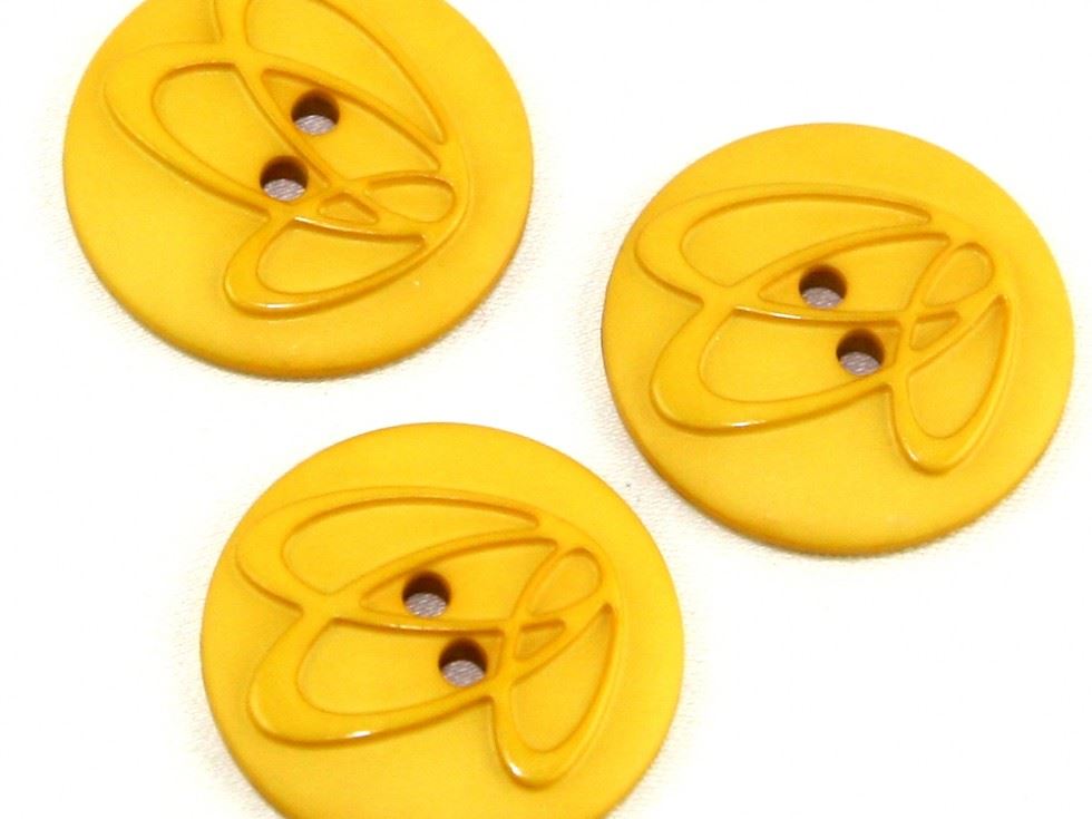 Dill Yellow Embossed Swirl Buttons (Value Pack)