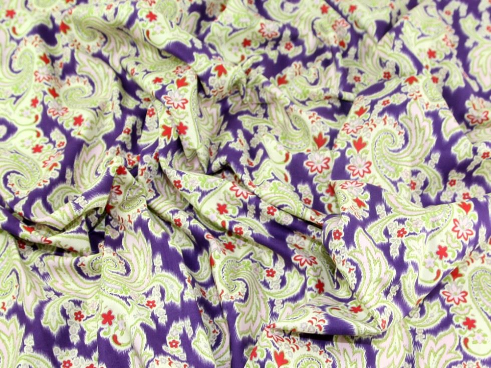 Purple Cotton Lawn Fabric