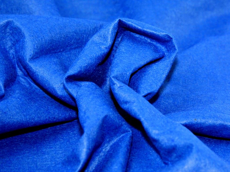 Royal Blue Deadstock Wool Felt Fabric