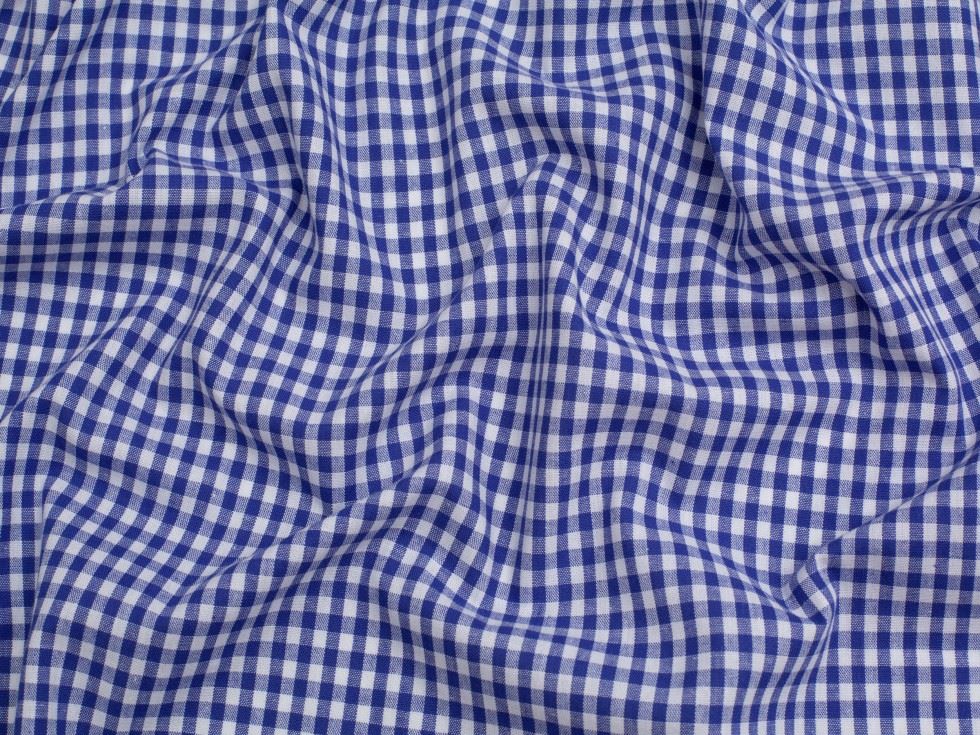 Minerva Core Range 1/4 inch 100% Cotton Gingham Fabric Cobalt Blue
 