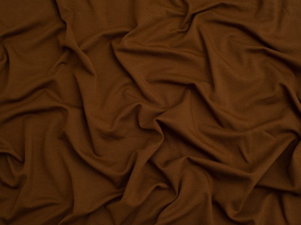 Minerva Core Range Baby Soft Cotton Jersey Stretch Knit Fabric Brown
 