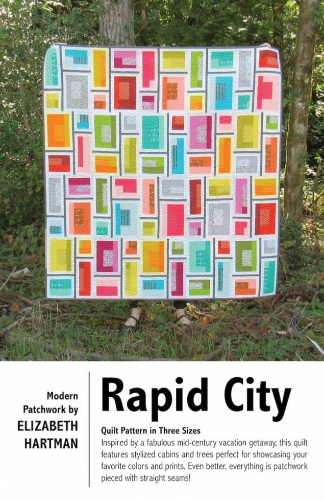 Elizabeth Hartman Quilting Pattern Rapid City Modern Patchwork Quilt
 