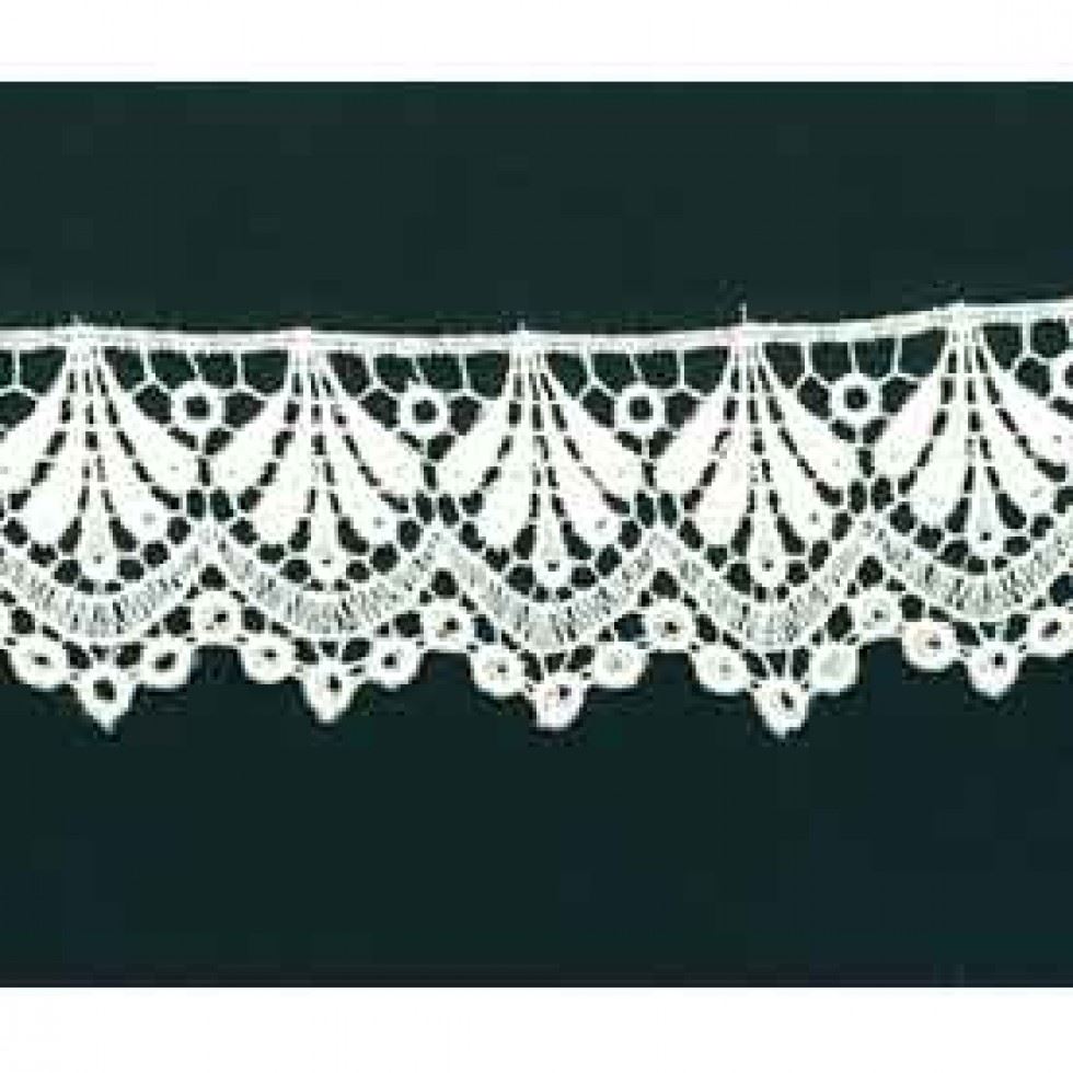 Heavy Guipure Lace Trim White
 