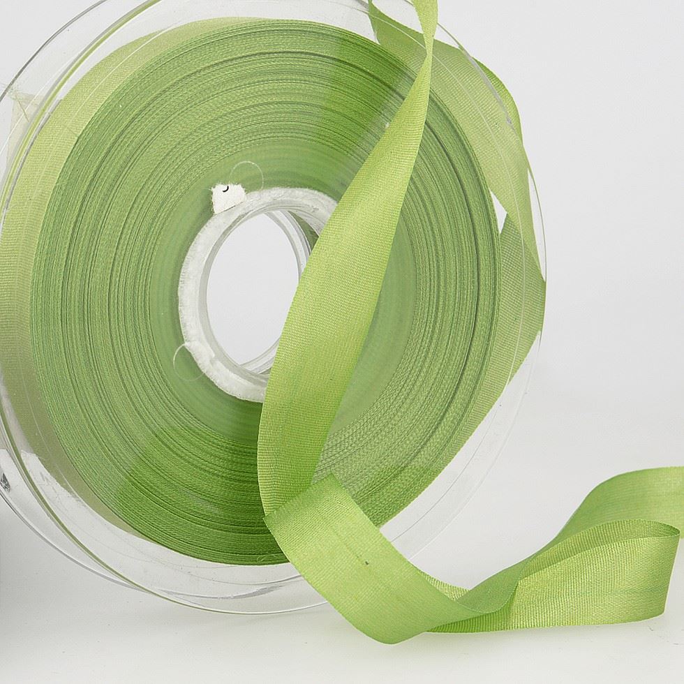 Stephanoise Fine Silk Ribbon Anise Green
 