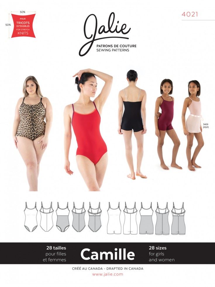 Jalie Sewing Pattern 4021 Camille Cami Leotard & Biketard