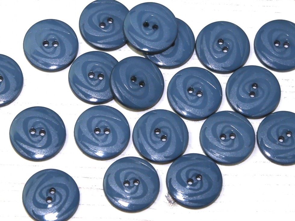Dill Teal Swirl Plastic Buttons (Value Pack)
