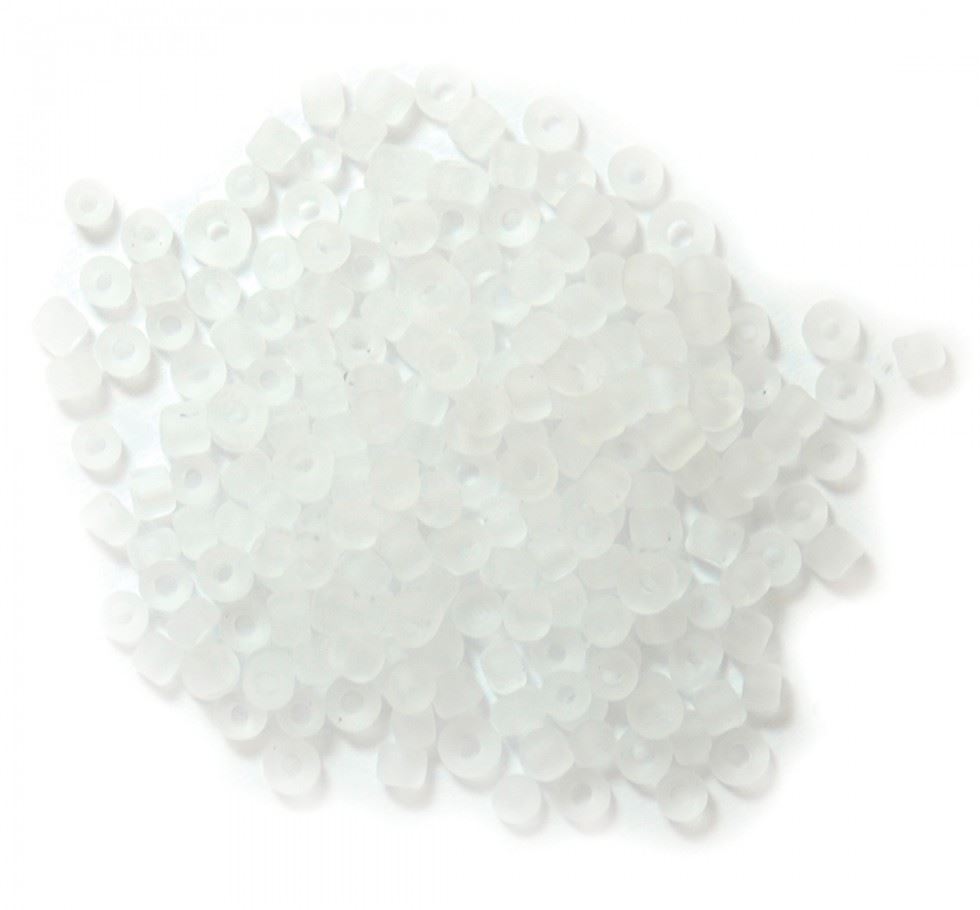 Craft Factory White Frosted Rocailles Beads