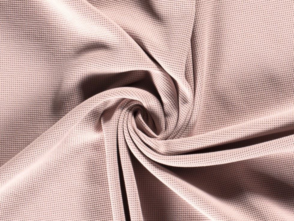 Minerva Core Range Blush Mini Waffle Textured Stretch Knit Fabric