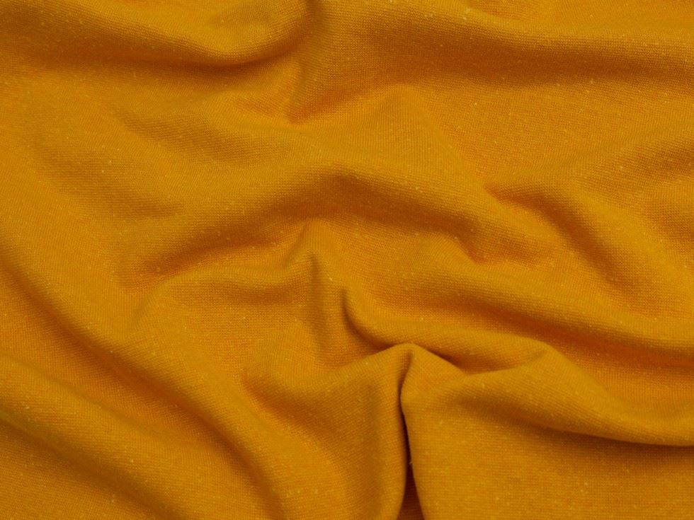 Minerva Core Range Ochre Recycled Tubular Ribbing Stretch Knit Fabric