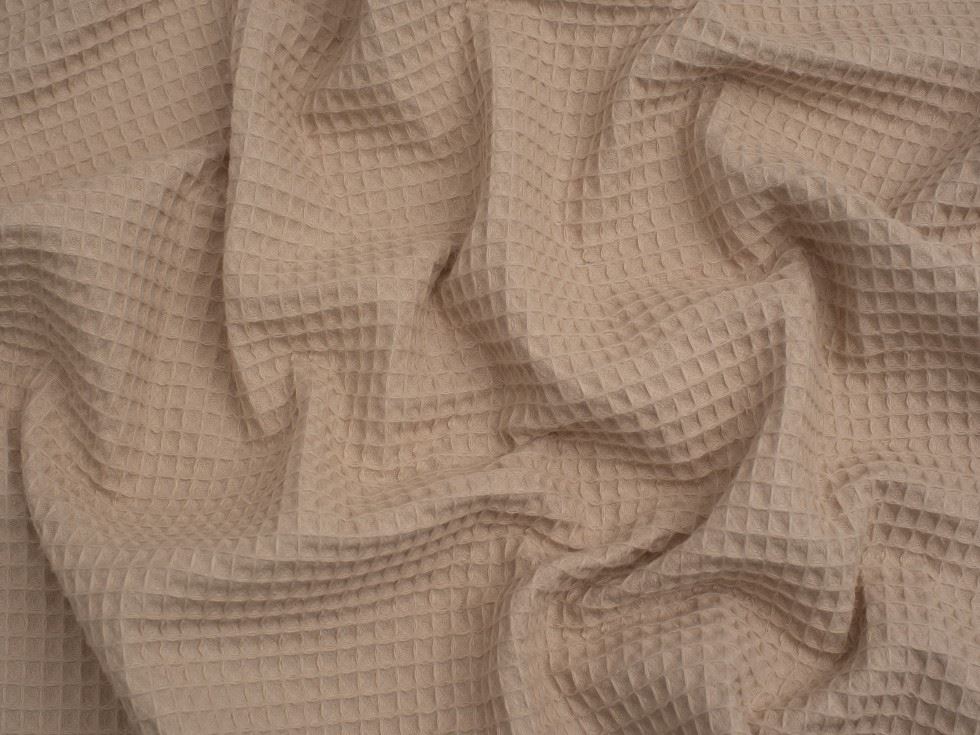 Minerva Core Range Oyster Medium Cotton Waffle Fabric