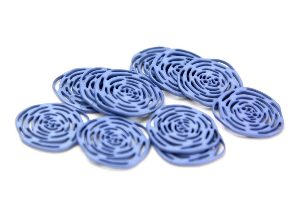 Dill Blue/Grey Delicate Rose Buttons (Value Pack)
