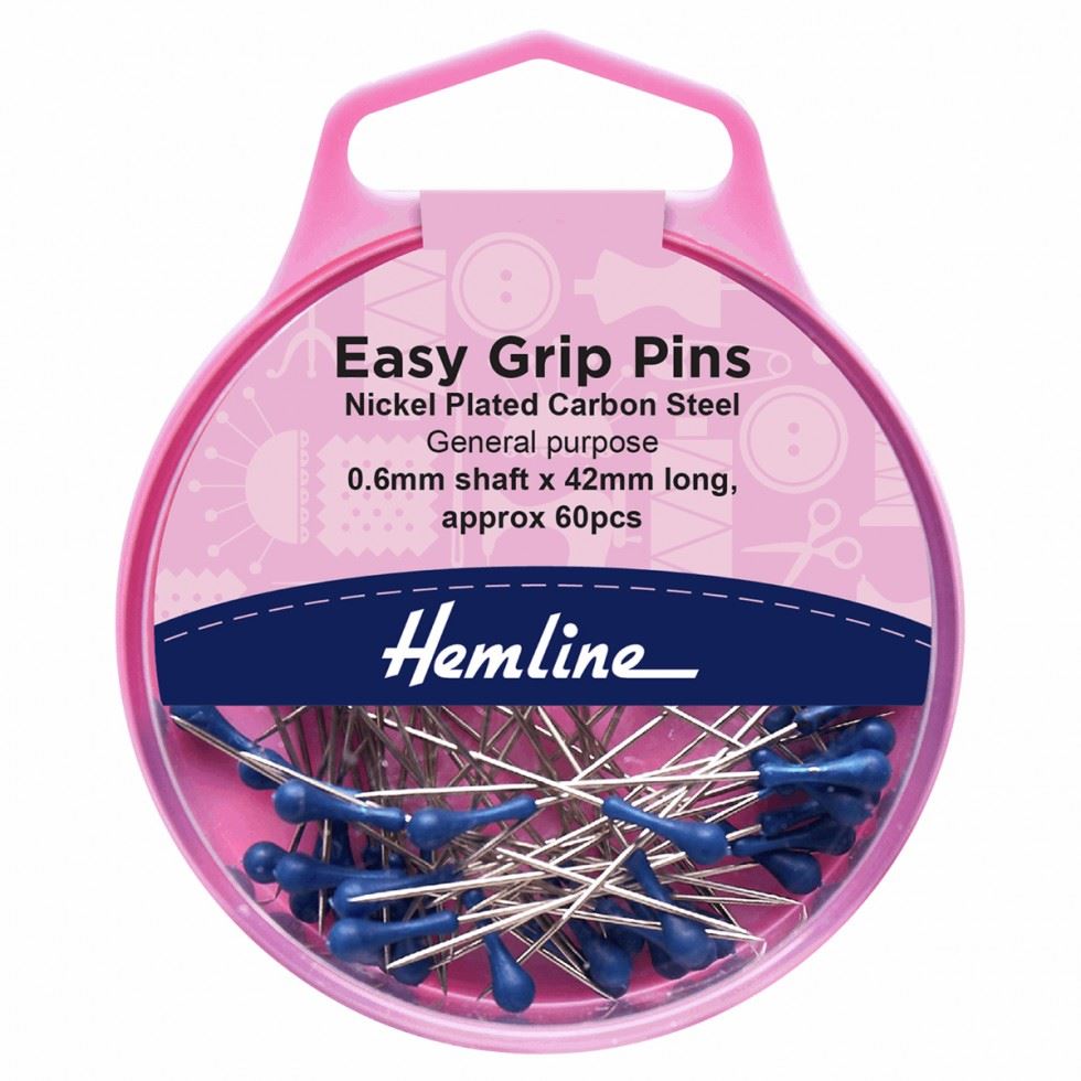 Minerva Easy Grip Pins Blue Plastic Hemline H721