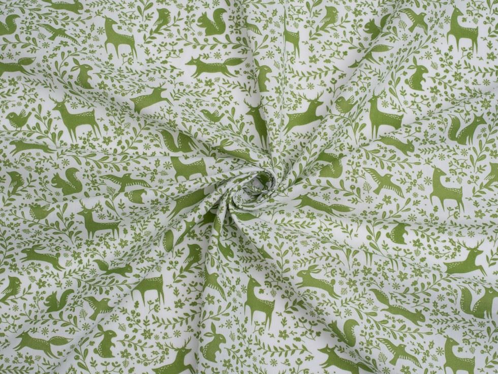 Printed Polycotton Fabric Green
 
