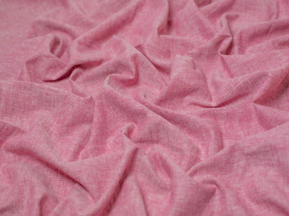 Minerva Core Range Red Yarn Dyed Linen Cotton Fabric