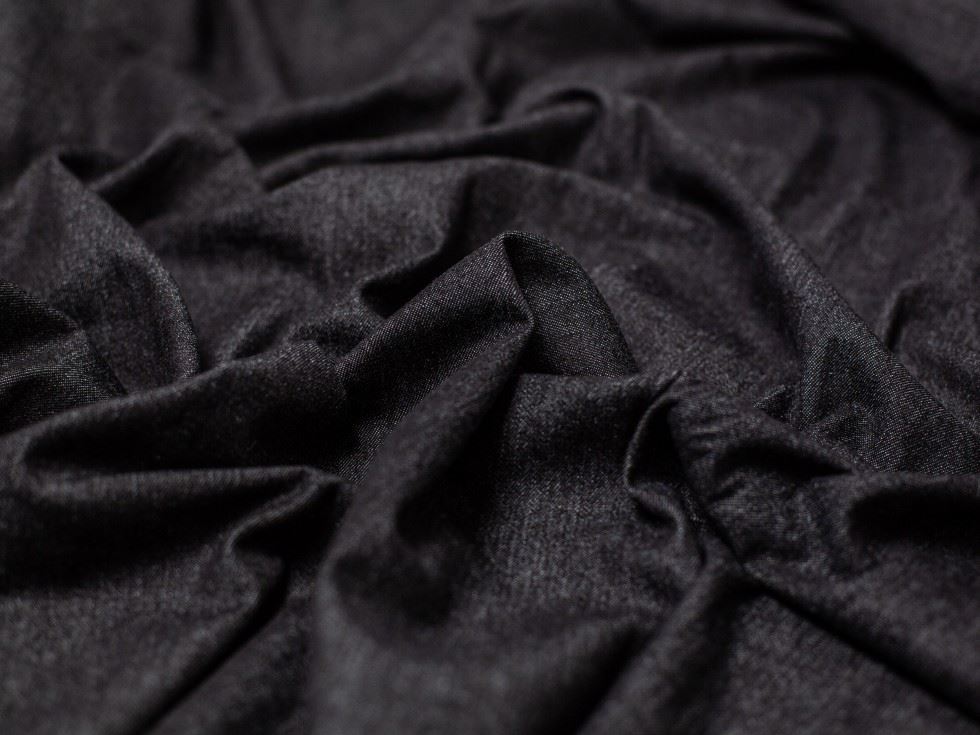 Minerva Core Range 290gsm Soft Washed Denim Fabric Black
 
