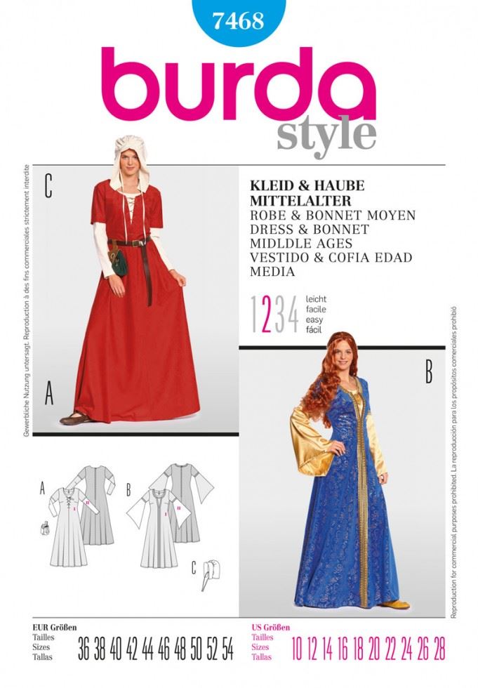 Burda Paper Sewing Pattern 7468
 