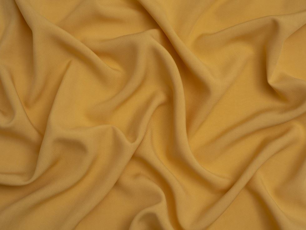 Minerva Core Range Soft Ochre Viscose Poplin Fabric