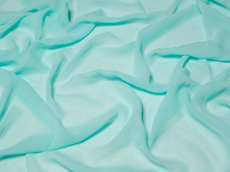 Minerva Core Range Aqua Sheer Chiffon Fabric
