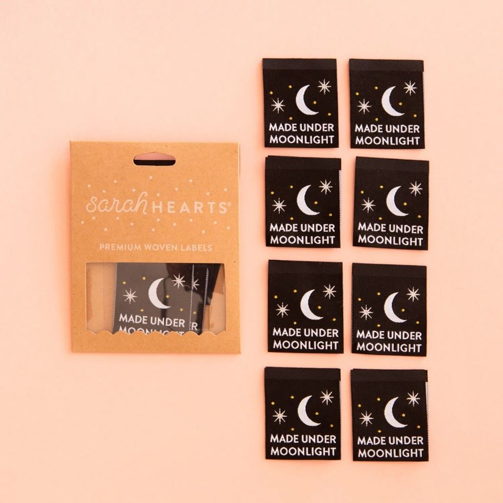 Sarah Hearts Made Under Moonlight Woven Labels
 