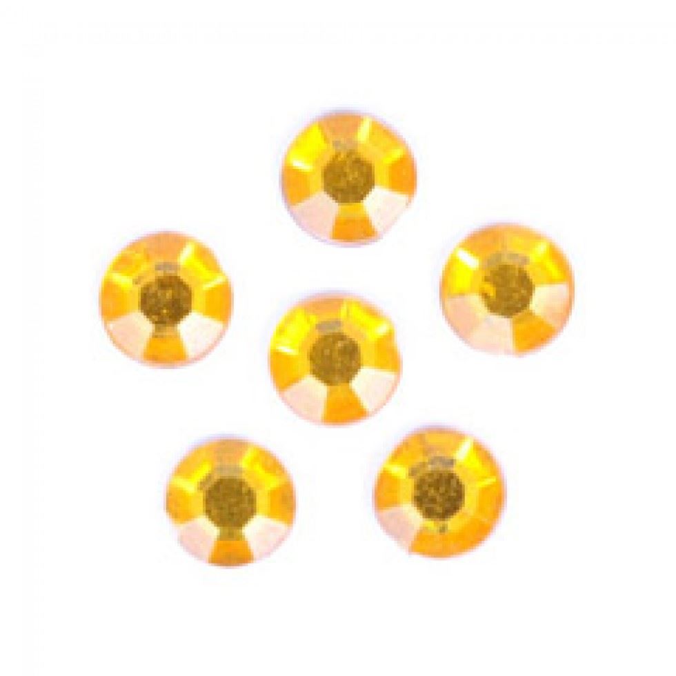 Trimits Gold Round Stick On Diamantes