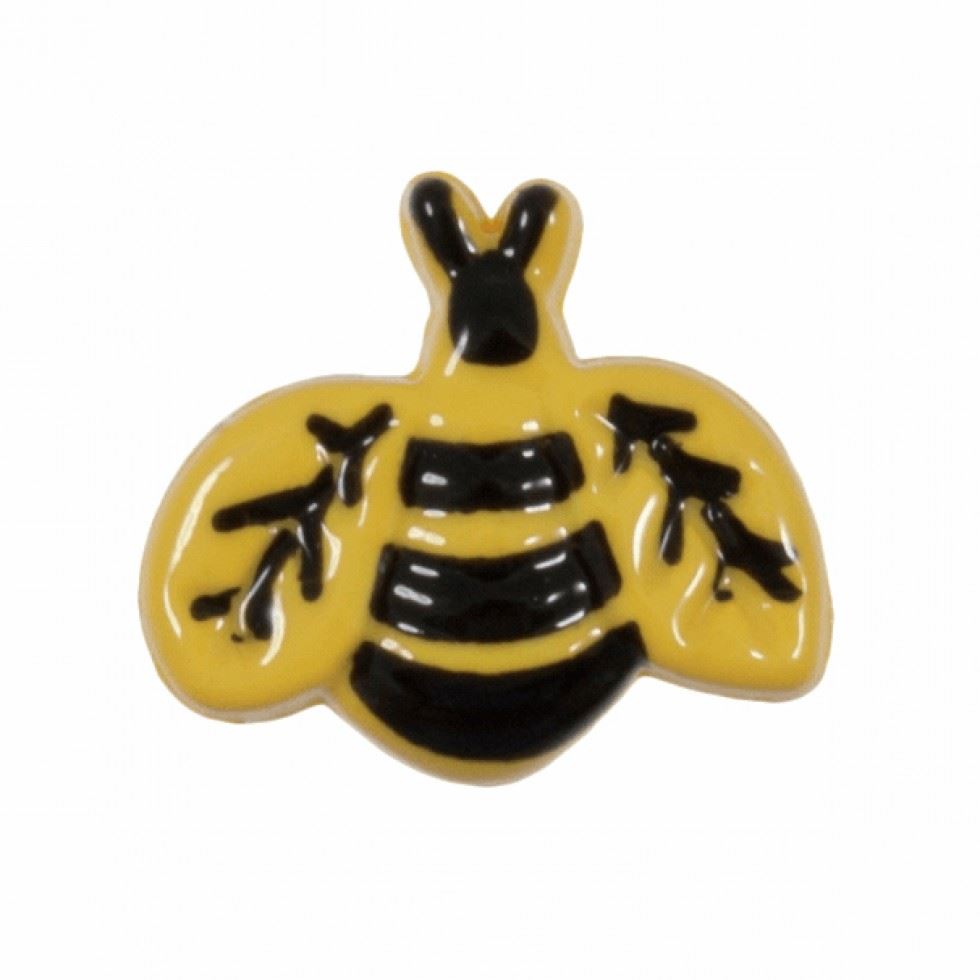 Hemline Black & Yellow Bumble Bee Shape Buttons