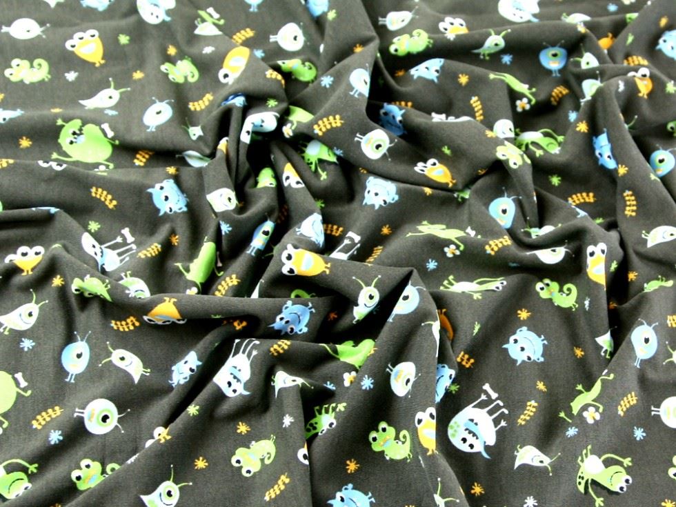 Brown Deadstock Cotton Jersey Stretch Knit Fabric