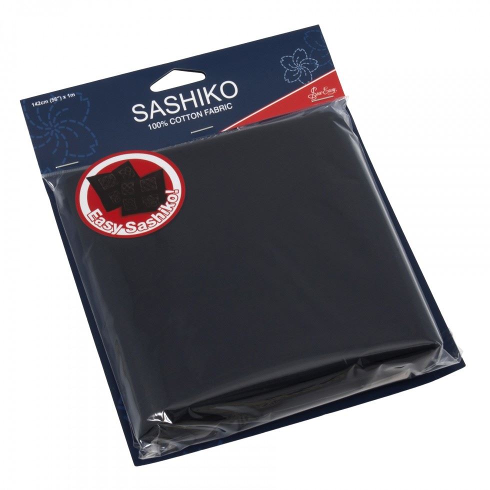 Sew Easy Unisex Multicolor Se Sashiko C/Fabric - Sashiko: Cotton Fabric: 1M X 1.42M: Dark Navy - Image 3