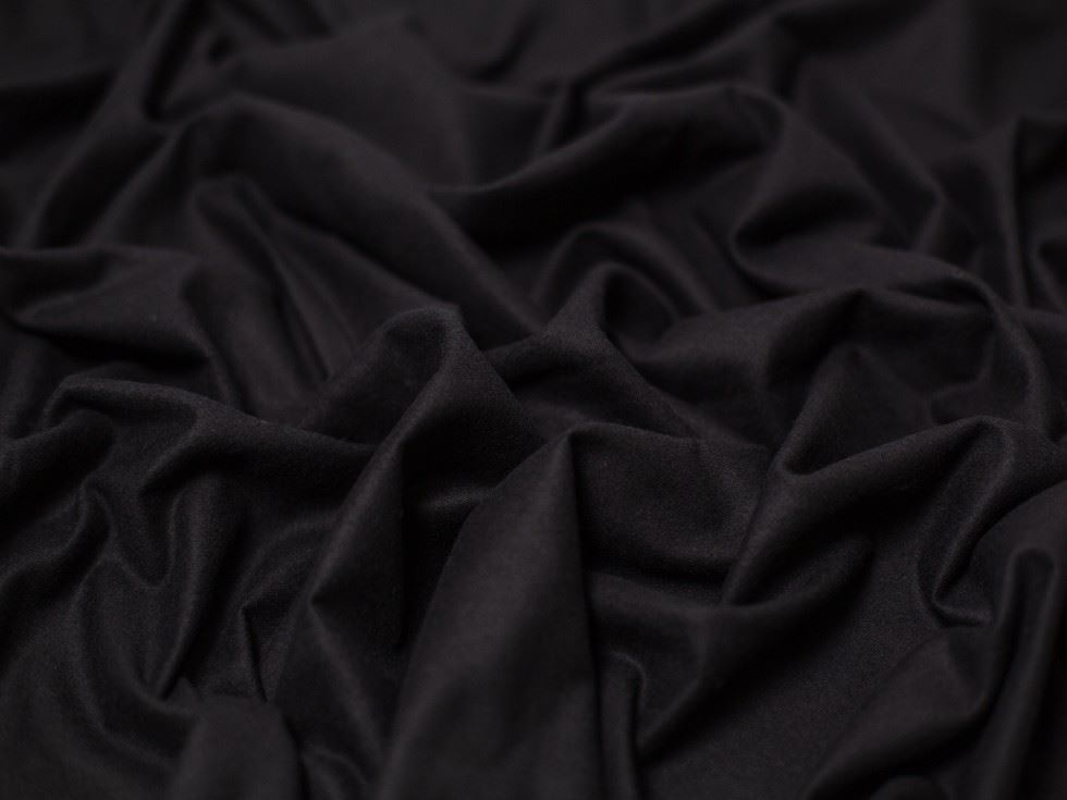 Minerva Core Range Black Light Cotton Flannel Fabric