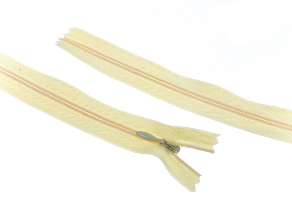 Concealed Invisible Closed End Zips Lemon Yellow