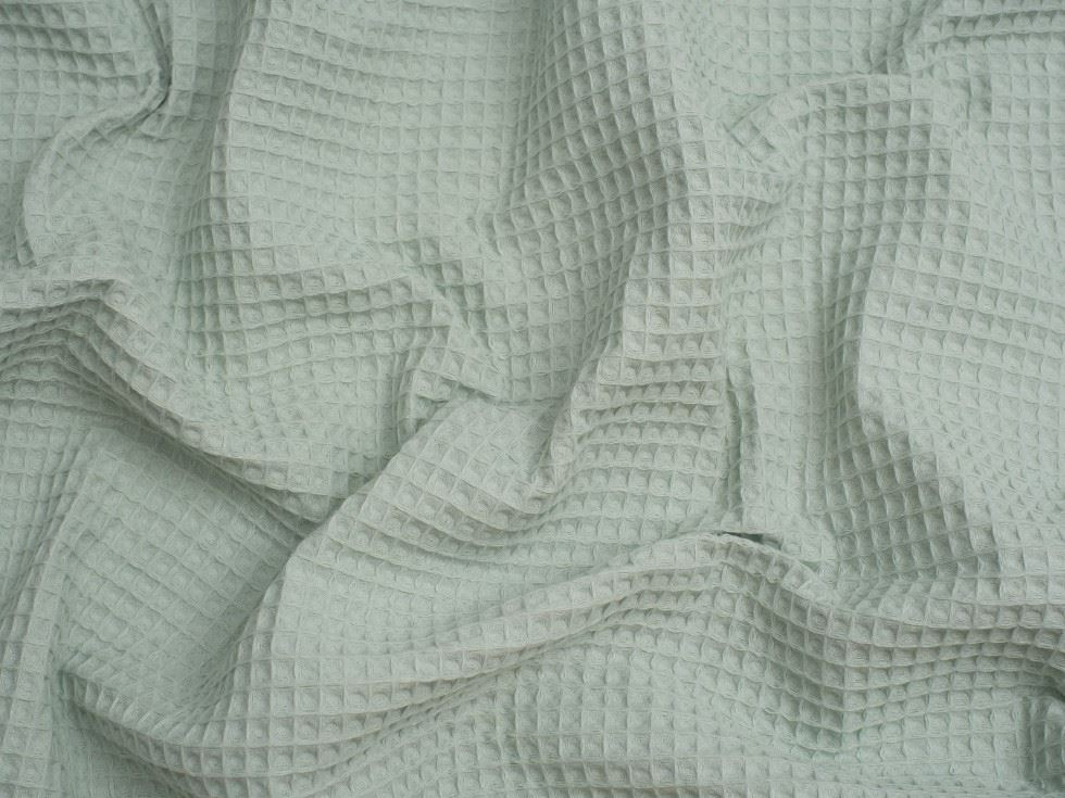Minerva Core Range Pastel Mint Medium Cotton Waffle Fabric