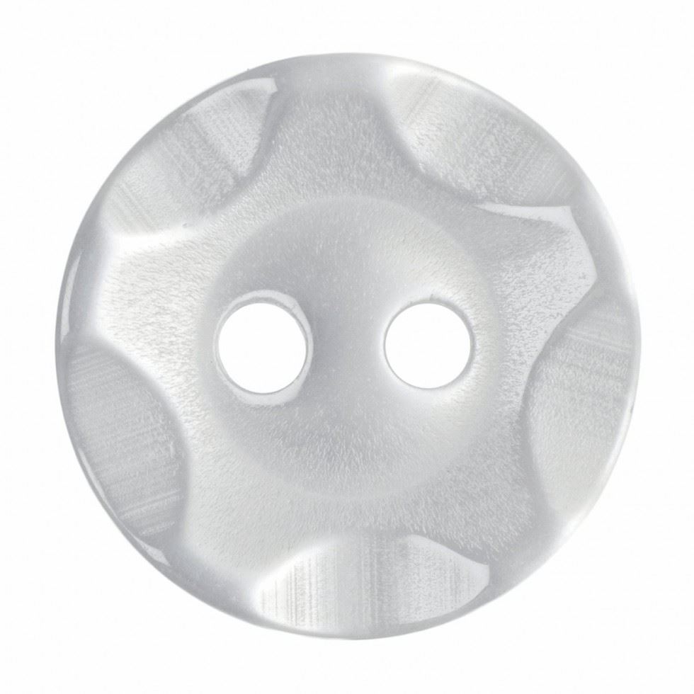 Hemline White Round Plastic Buttons