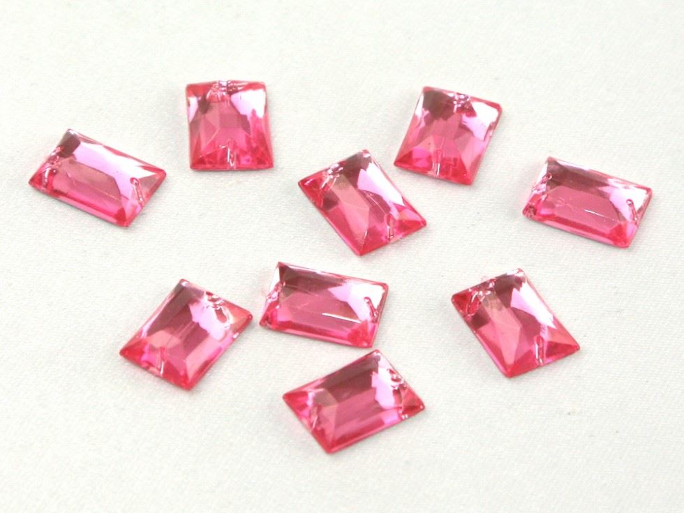 Rectangle Acrylic Jewels Pale Pink
 