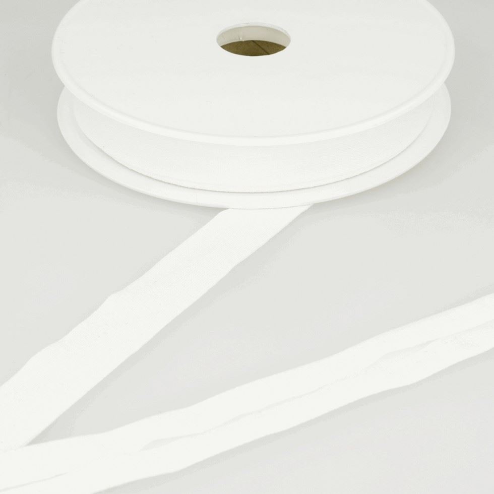 Stephanoise Viscose Jersey Bias Binding Tape White