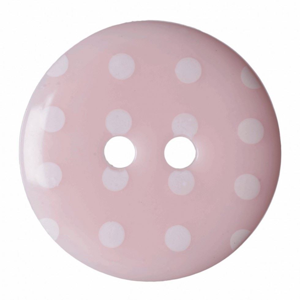 Hemline Pink Polka Dot Buttons